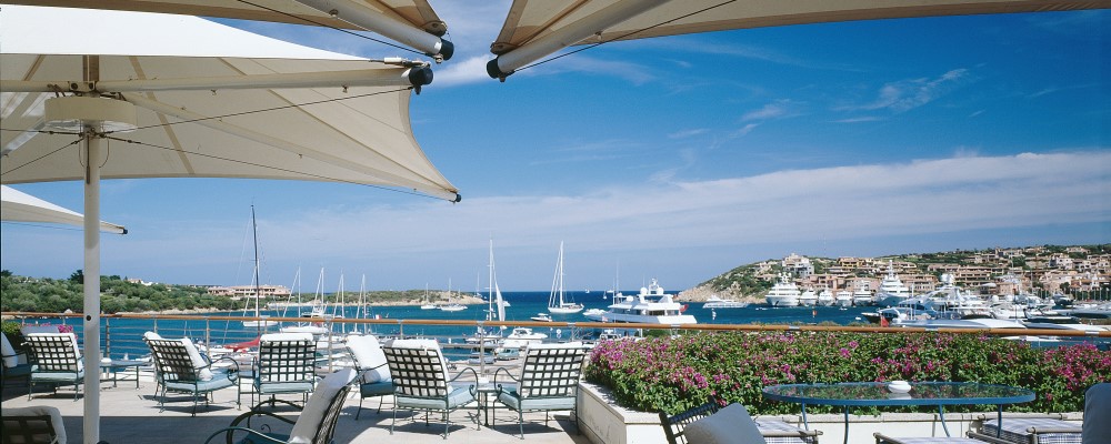 View from YCCS Pool Terrace - Clubhouse - Yacht Club Costa Smeralda